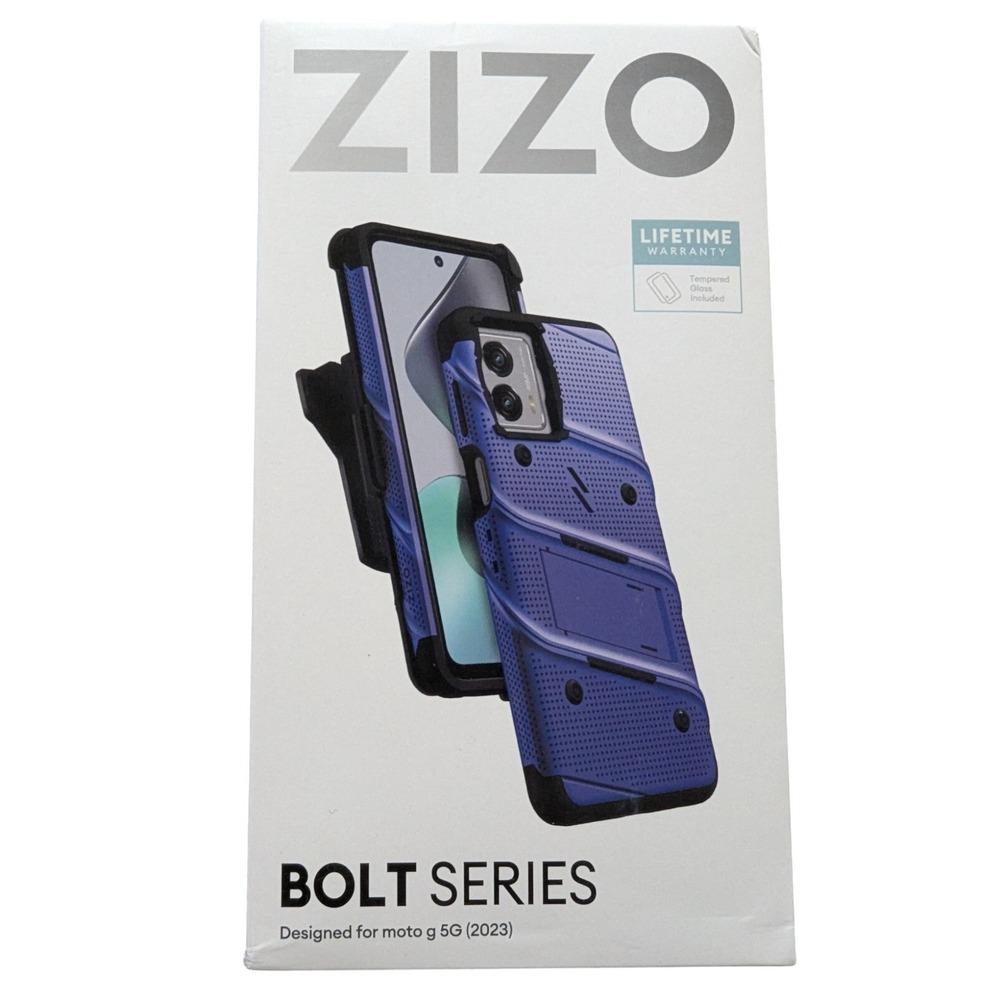 Y9. ZIZO BOLT BUNDLE FOR MOTO G 5G 2023 WITH TEMPERED GLASS, BELT CLIP & LANYARD